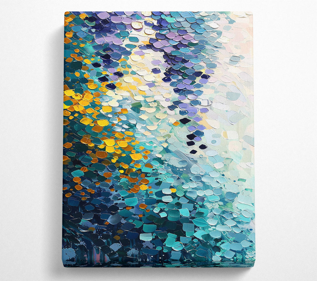  A Canvas Print of Ocean'S Teal Embrace Canvas Art