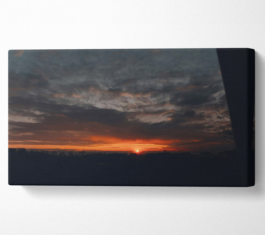  A Canvas Print of Orange Sky Sunset Canvas Wall Art