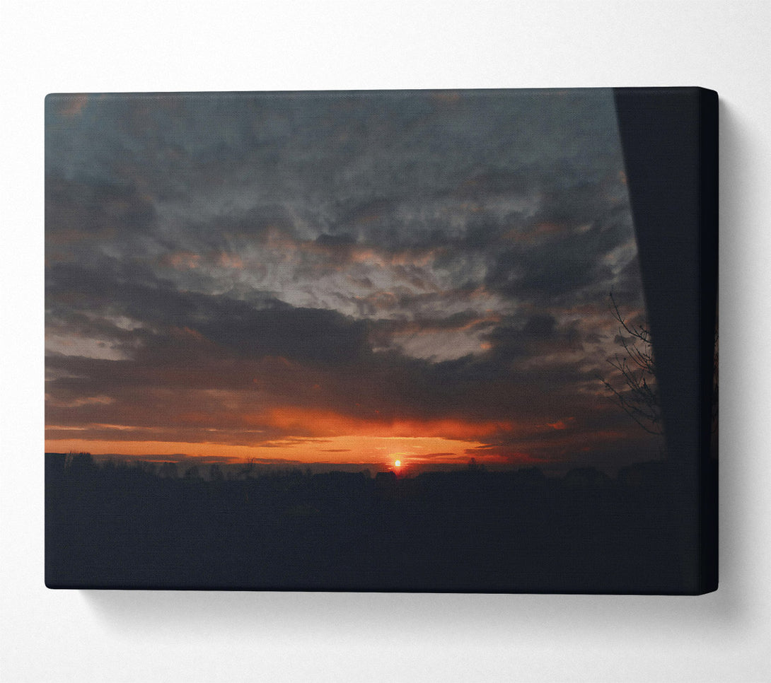  A Canvas Print of Orange Sky Sunset Canvas Wall Art