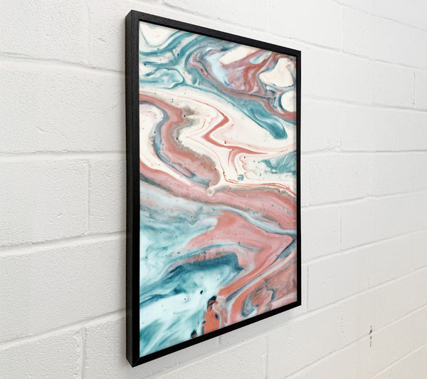 Teal And Rose Swirls