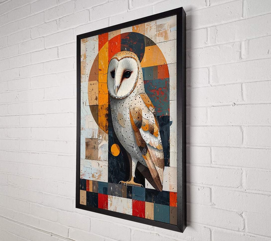  A Canvas Print of Golden Owl Mosaic Canvas Art