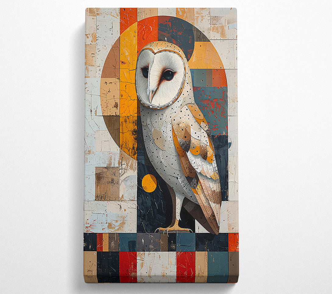  A Canvas Print of Golden Owl Mosaic Canvas Art