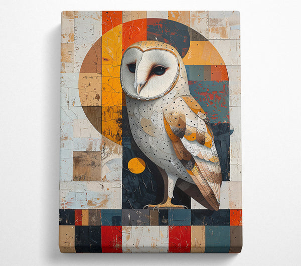  A Canvas Print of Golden Owl Mosaic Canvas Art