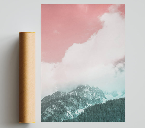 Pink Sky Mountain Escape Print