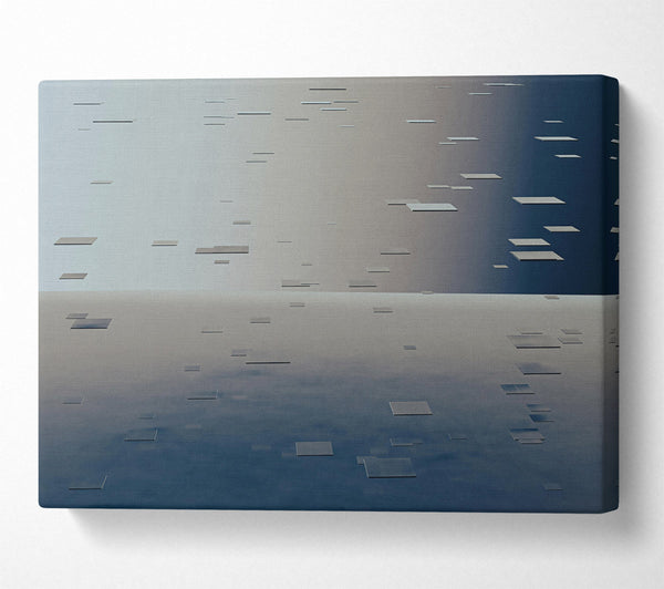  A Canvas Print of Blue Falling Squares Canvas Art