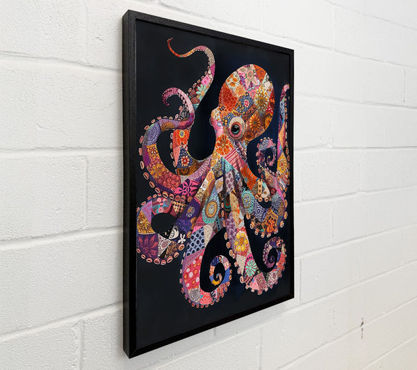 Orange Patchwork Octopus