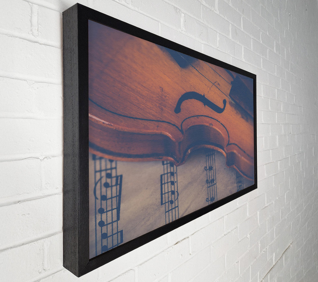  A Canvas Print of Golden Violin Notes Canvas Art