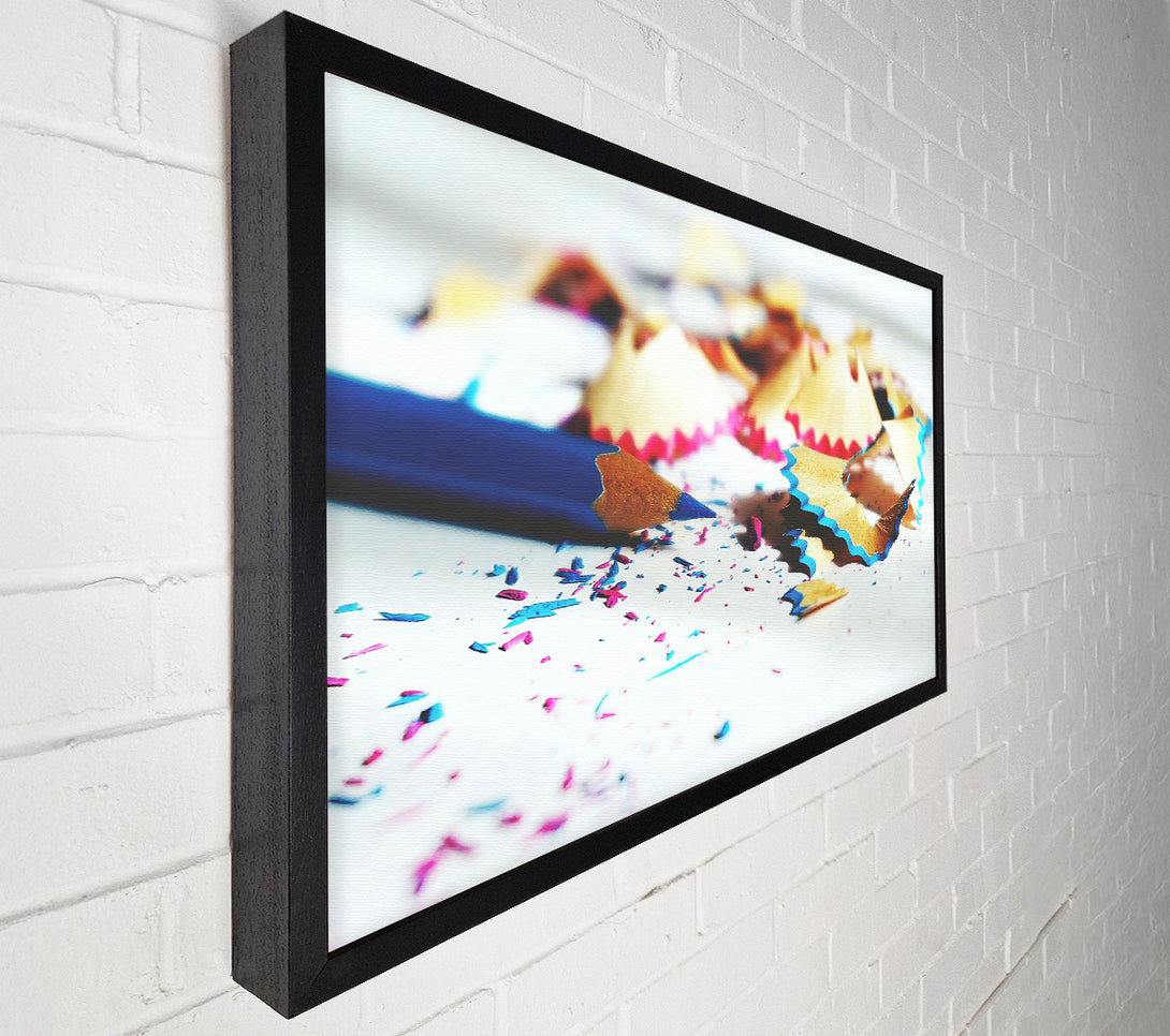  A Canvas Print of Blue Pencil Shavings Canvas Wall Art