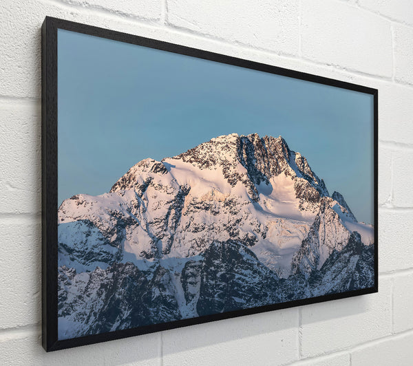 Pink-Hued Mountain Peak