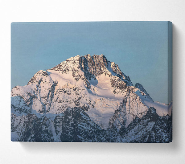 Pink-Hued Mountain Peak