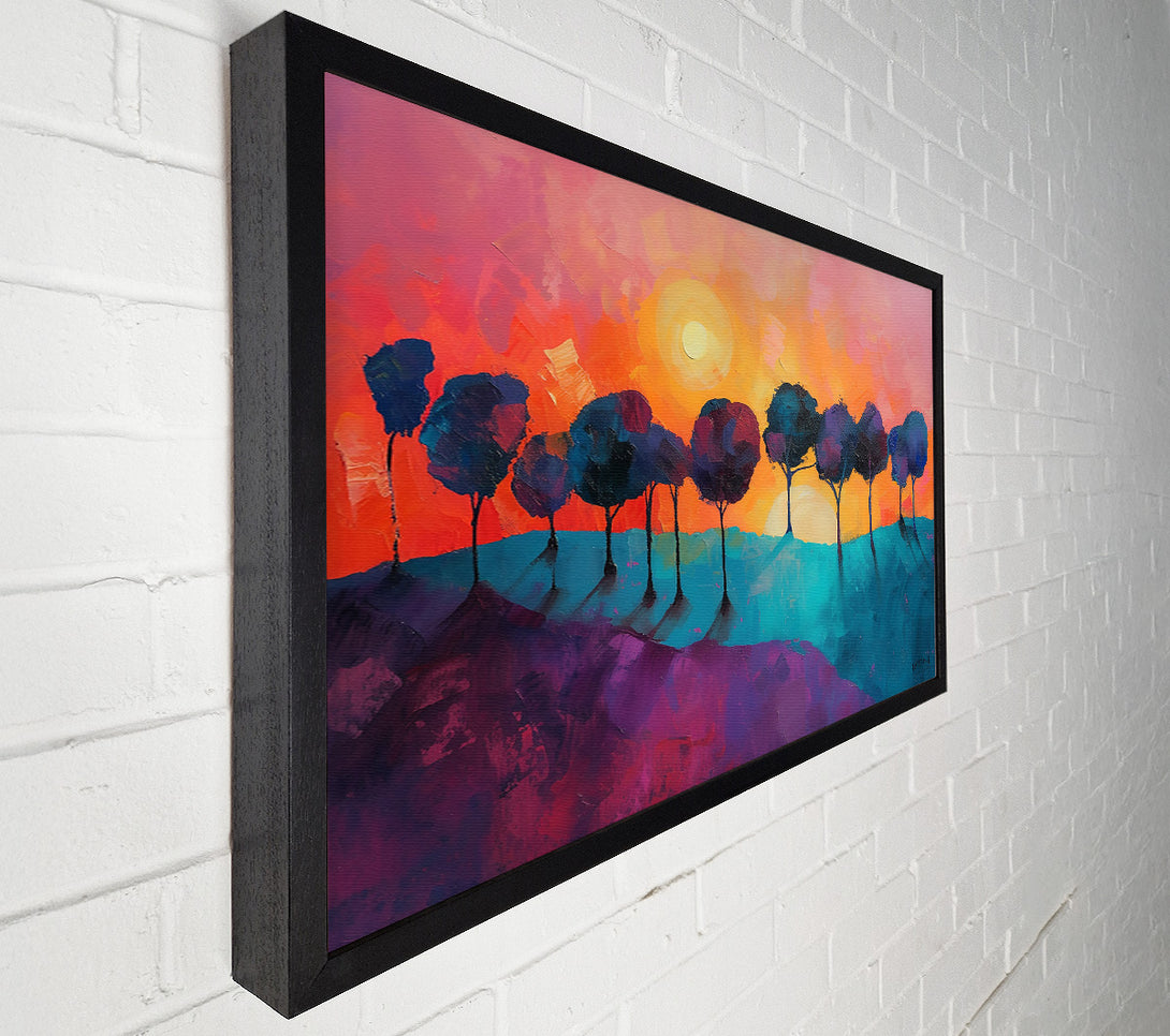  A Canvas Print of Teal Sunset Landscape Canvas Print