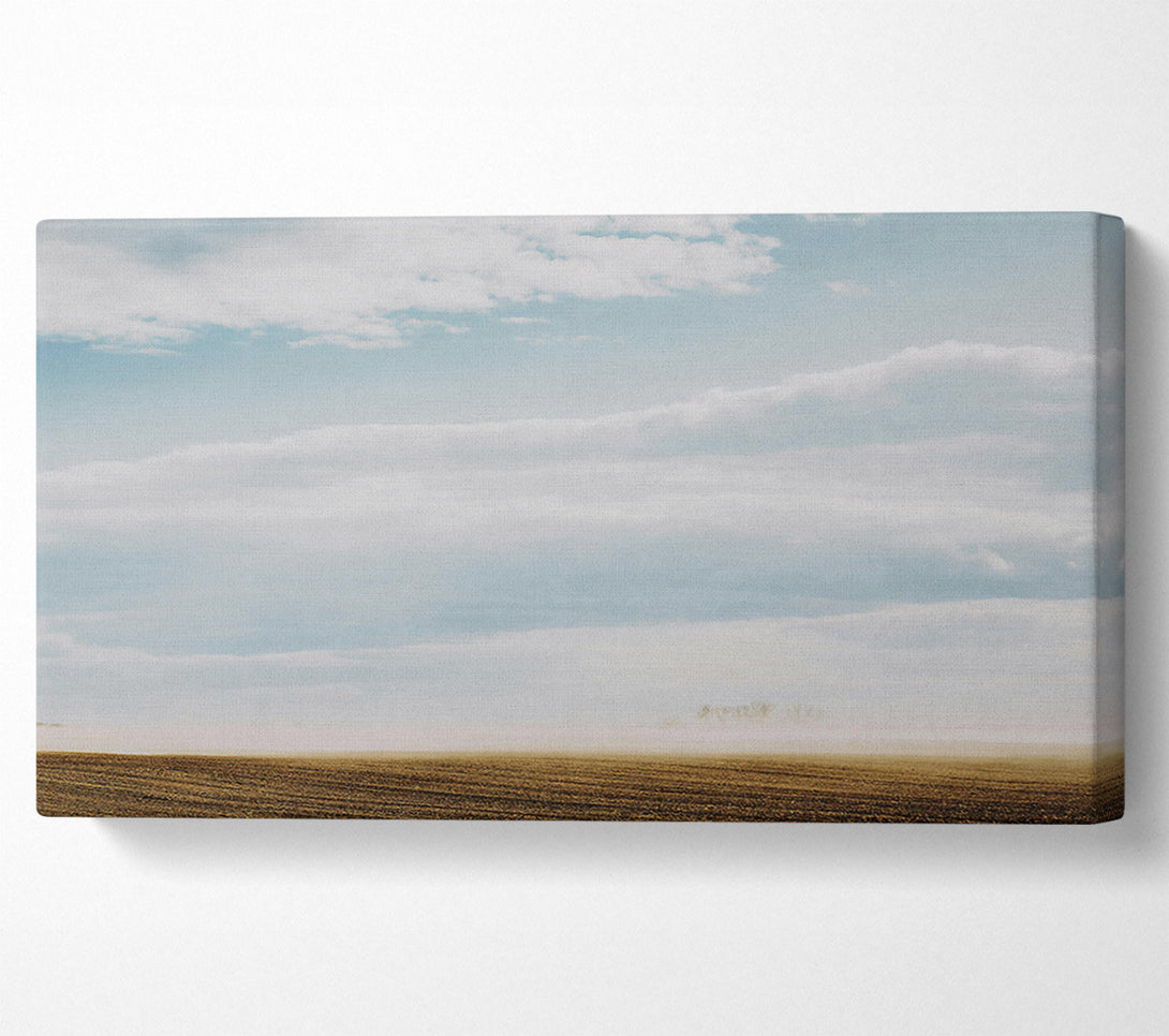  A Canvas Print of Brown Field Mist Canvas Wall Art