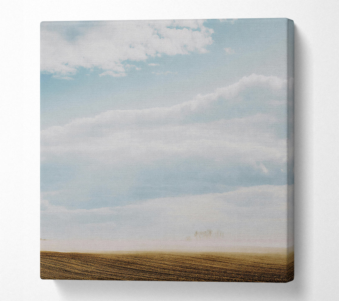  A Canvas Print of Brown Field Mist Canvas Wall Art