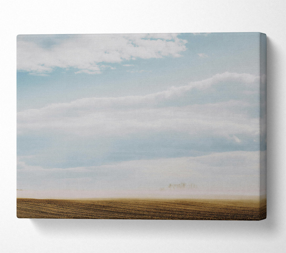  A Canvas Print of Brown Field Mist Canvas Wall Art