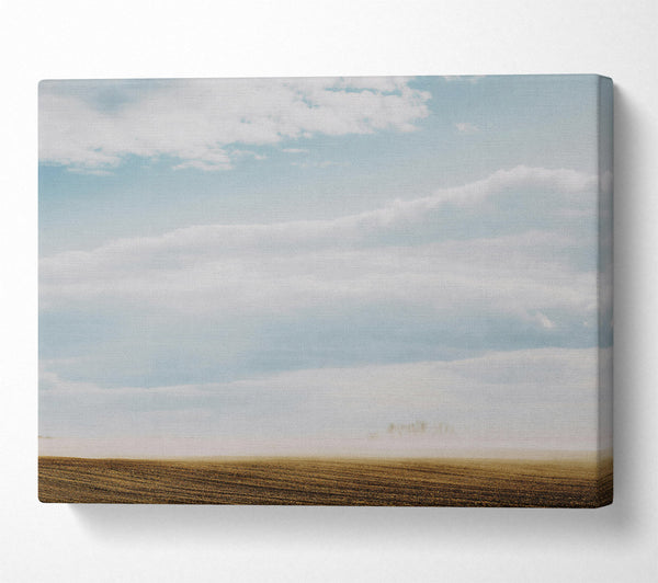  A Canvas Print of Brown Field Mist Canvas Wall Art