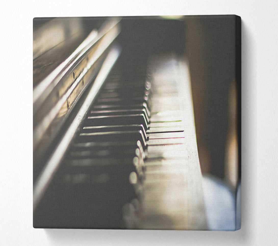  A Canvas Print of White Keys In Shadow Canvas Wall Art