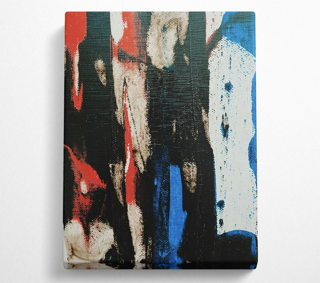  A Canvas Print of Blue Abstract Strokes Canvas Print