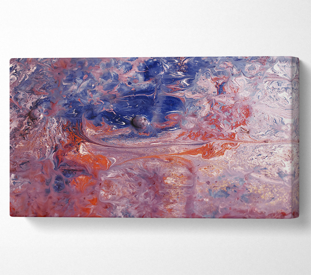 A Canvas Print of Azure Swirls And Gold Canvas Art
