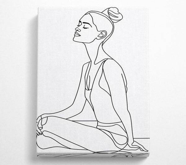  A Canvas Print of White Line Serenity Canvas Wall Art