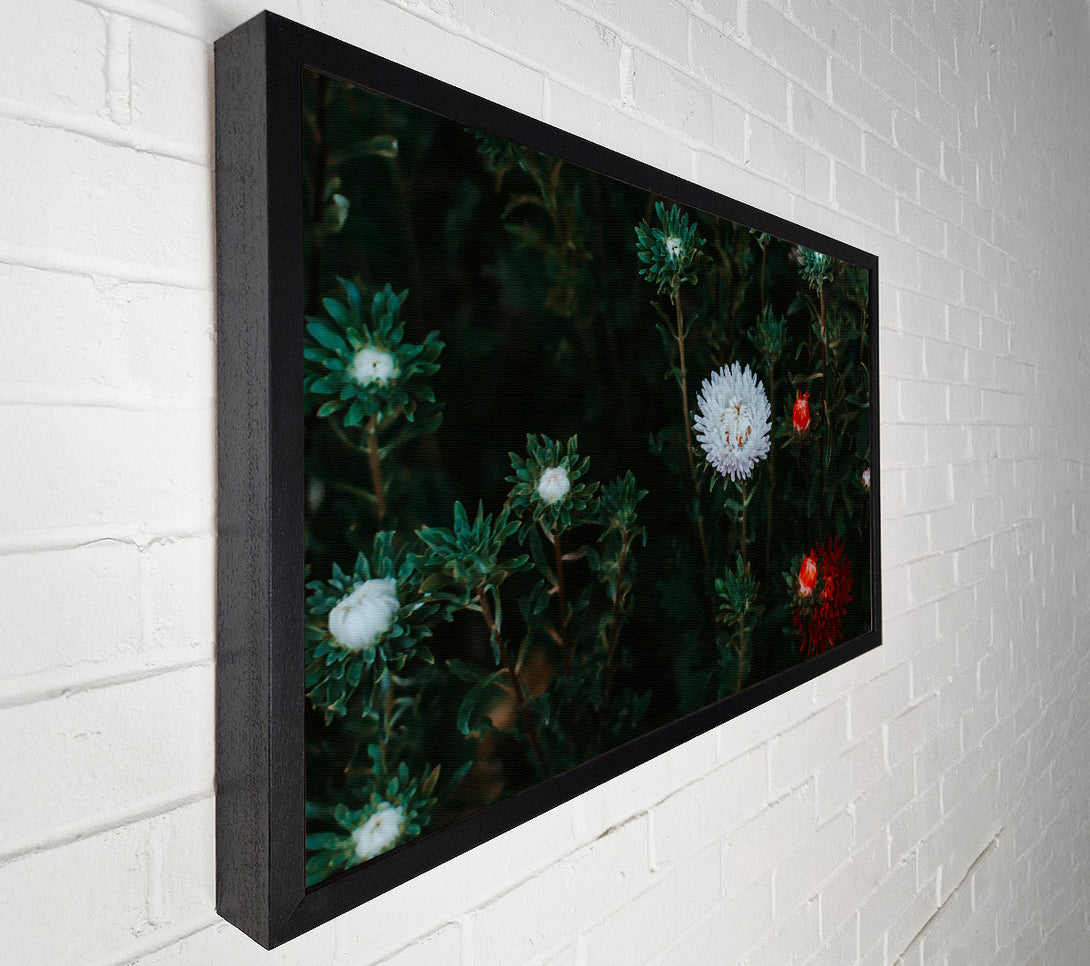 A Canvas Print of White Blooms In Green Canvas Print