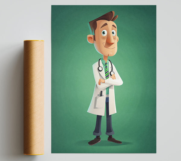 Green Doc'S Confidence Print