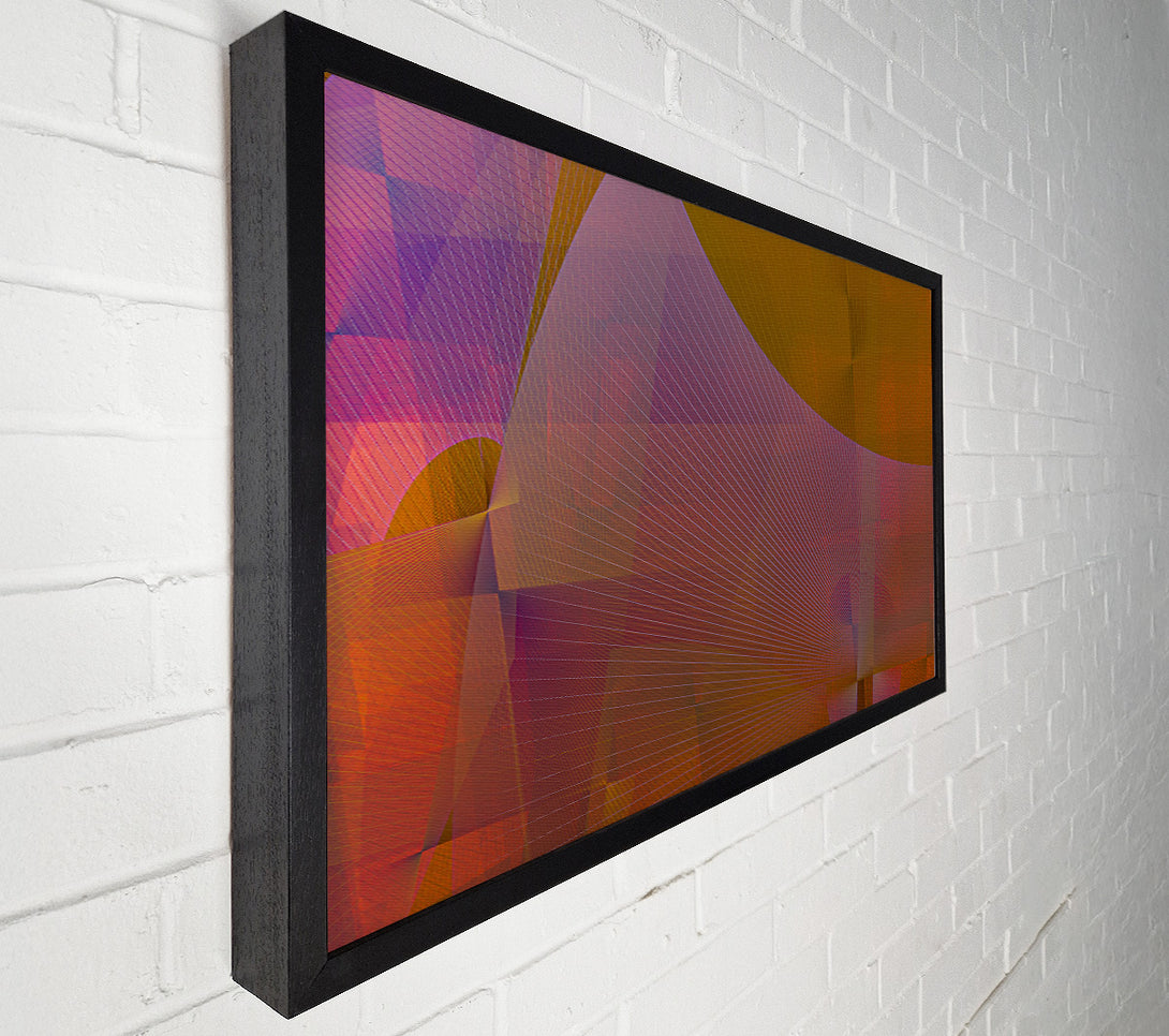  A Canvas Print of Crimson Gridded Layers Canvas Art