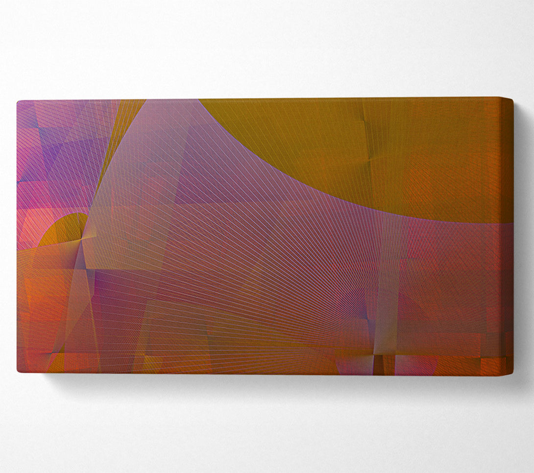  A Canvas Print of Crimson Gridded Layers Canvas Art
