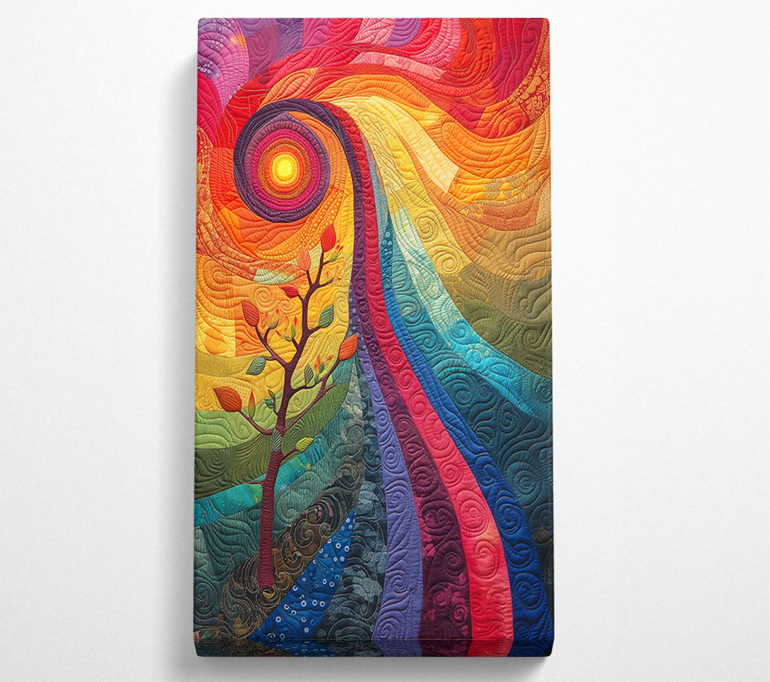  A Canvas Print of Crimson Spiral Growth Canvas Wall Art