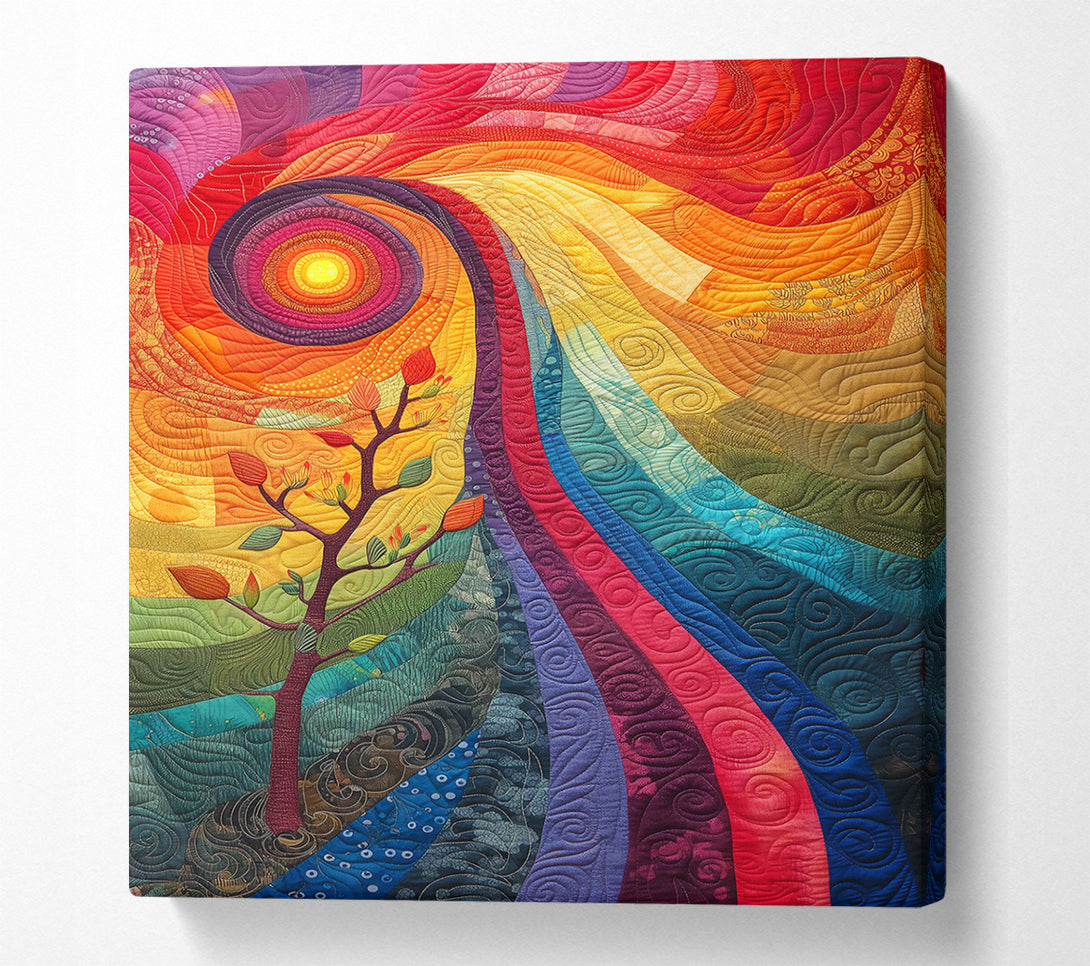  A Canvas Print of Crimson Spiral Growth Canvas Wall Art