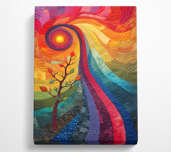  A Canvas Print of Crimson Spiral Growth Canvas Wall Art