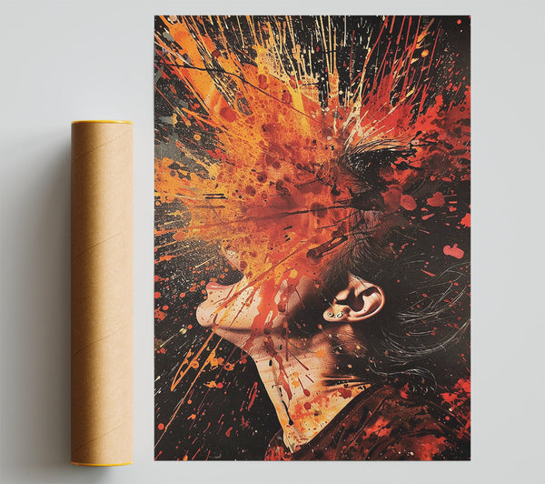The Orange Explosion Print
