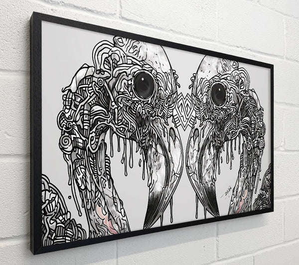 Silver Mechanical Flamingo