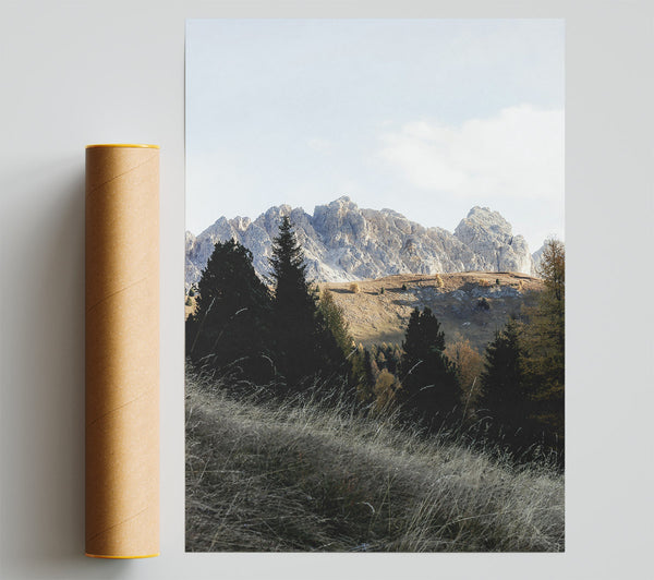 Golden Mountain Shadows Print