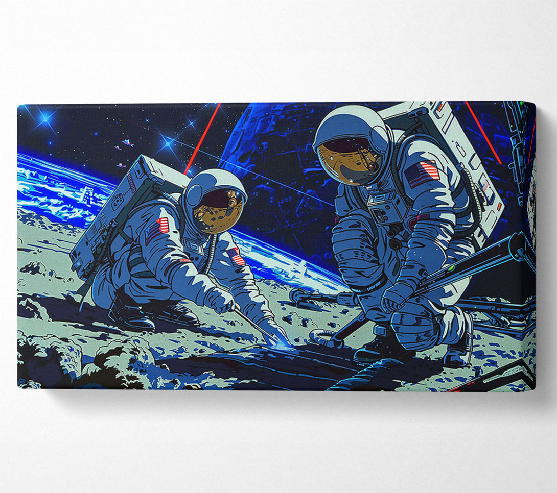 A Canvas Print of Blue Lunar Repair Canvas Wall Art