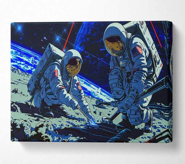  A Canvas Print of Blue Lunar Repair Canvas Wall Art