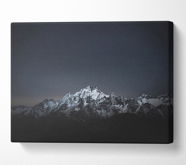 A Canvas Print of Midnight Mountain Range Canvas Art