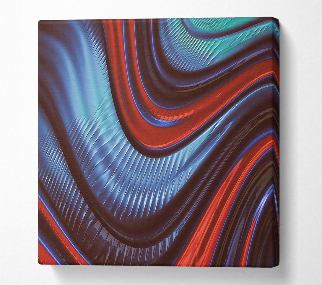  A Canvas Print of Crimson Curving Lines Canvas Art