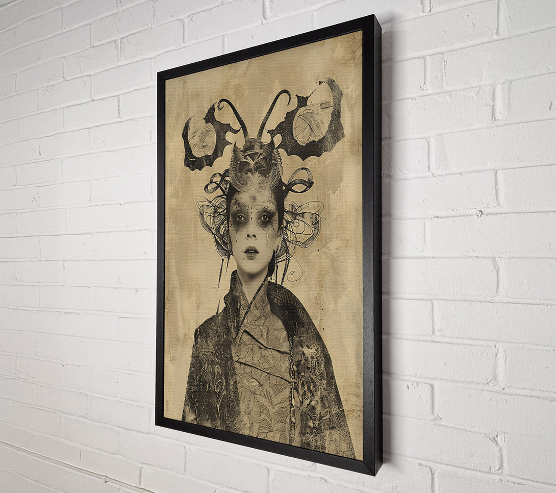  A Canvas Print of Sepia Geisha Dreams Canvas Wall Art