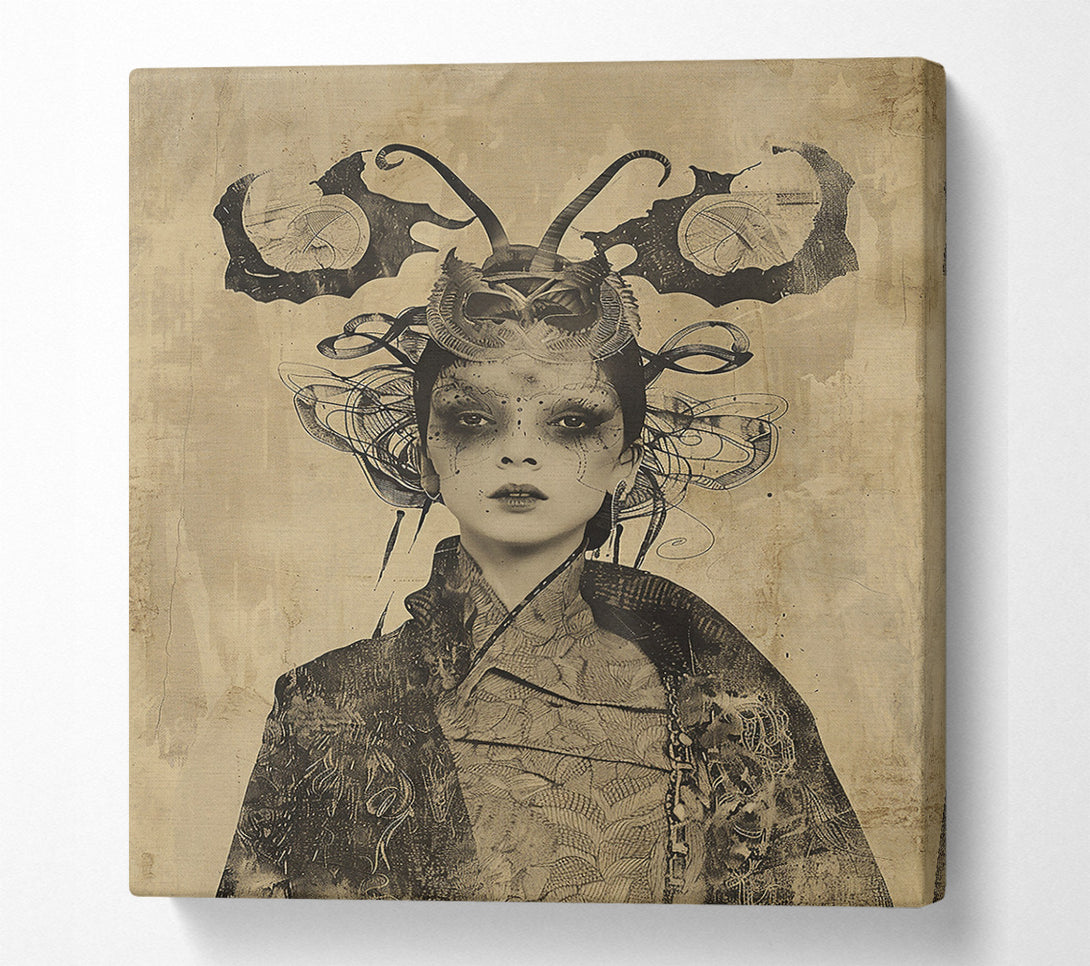  A Canvas Print of Sepia Geisha Dreams Canvas Wall Art