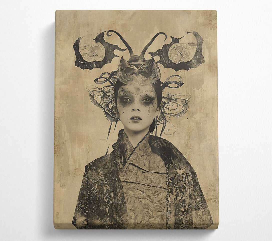 A Canvas Print of Sepia Geisha Dreams Canvas Wall Art
