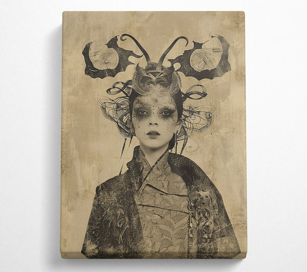  A Canvas Print of Sepia Geisha Dreams Canvas Wall Art