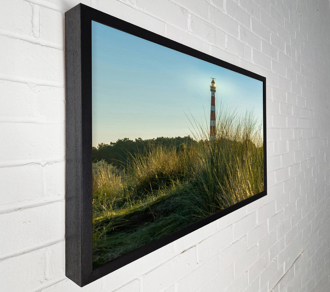  A Canvas Print of Golden Grass Lighthouse Canvas Art