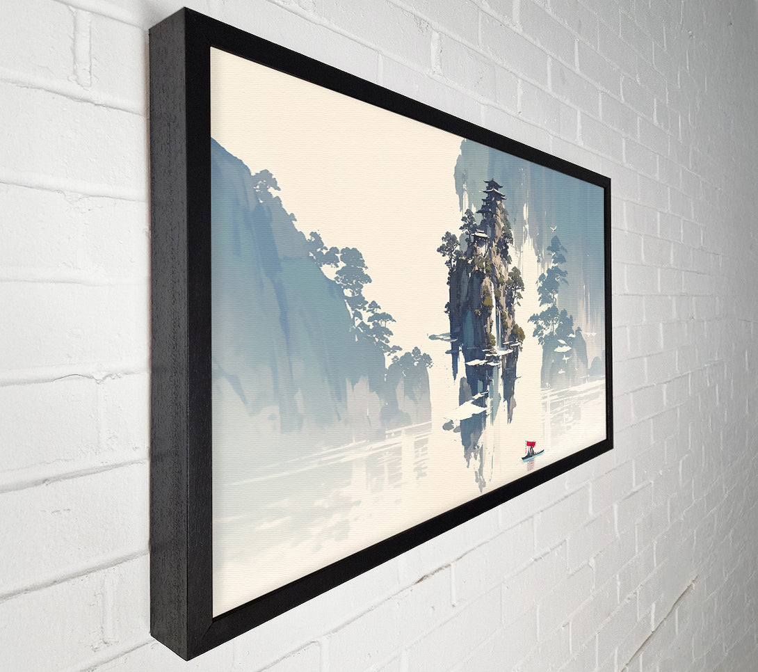  A Canvas Print of Blue Mist Pagoda Canvas Art