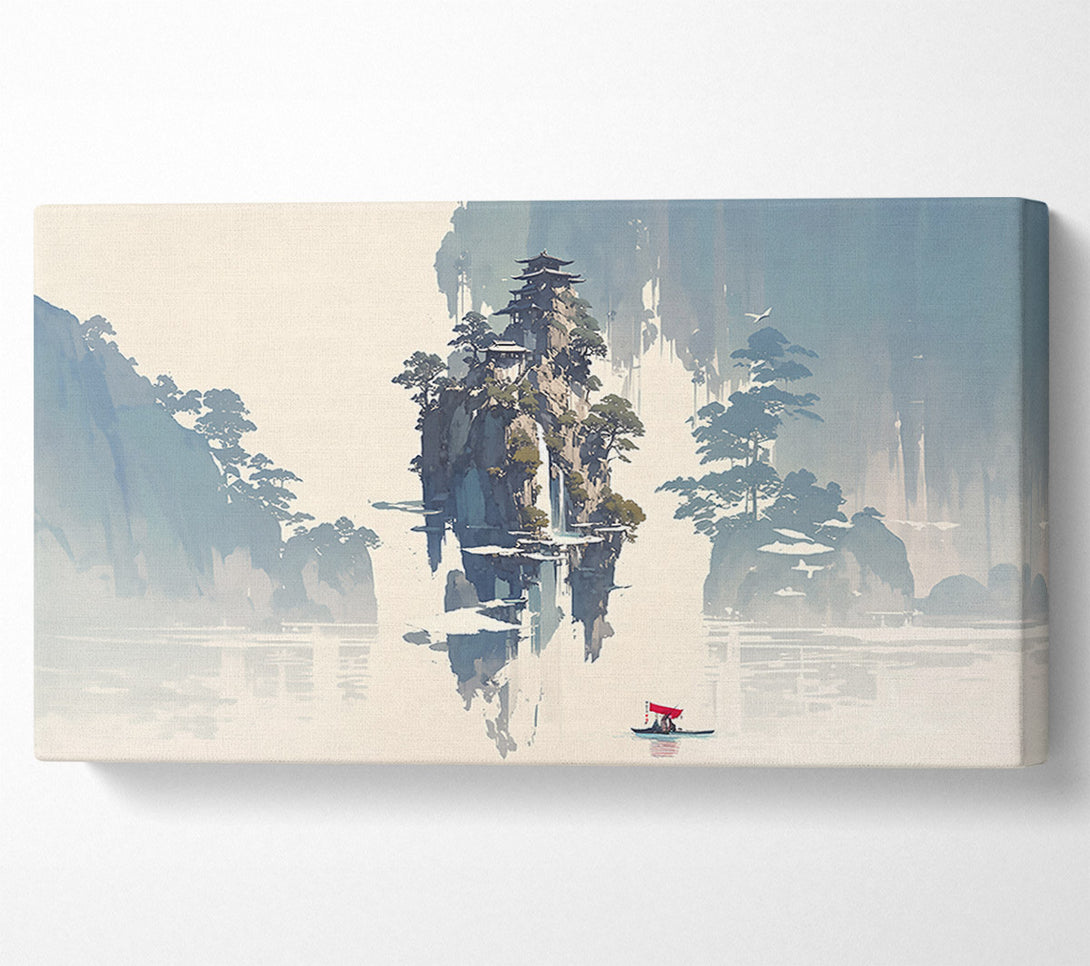  A Canvas Print of Blue Mist Pagoda Canvas Art
