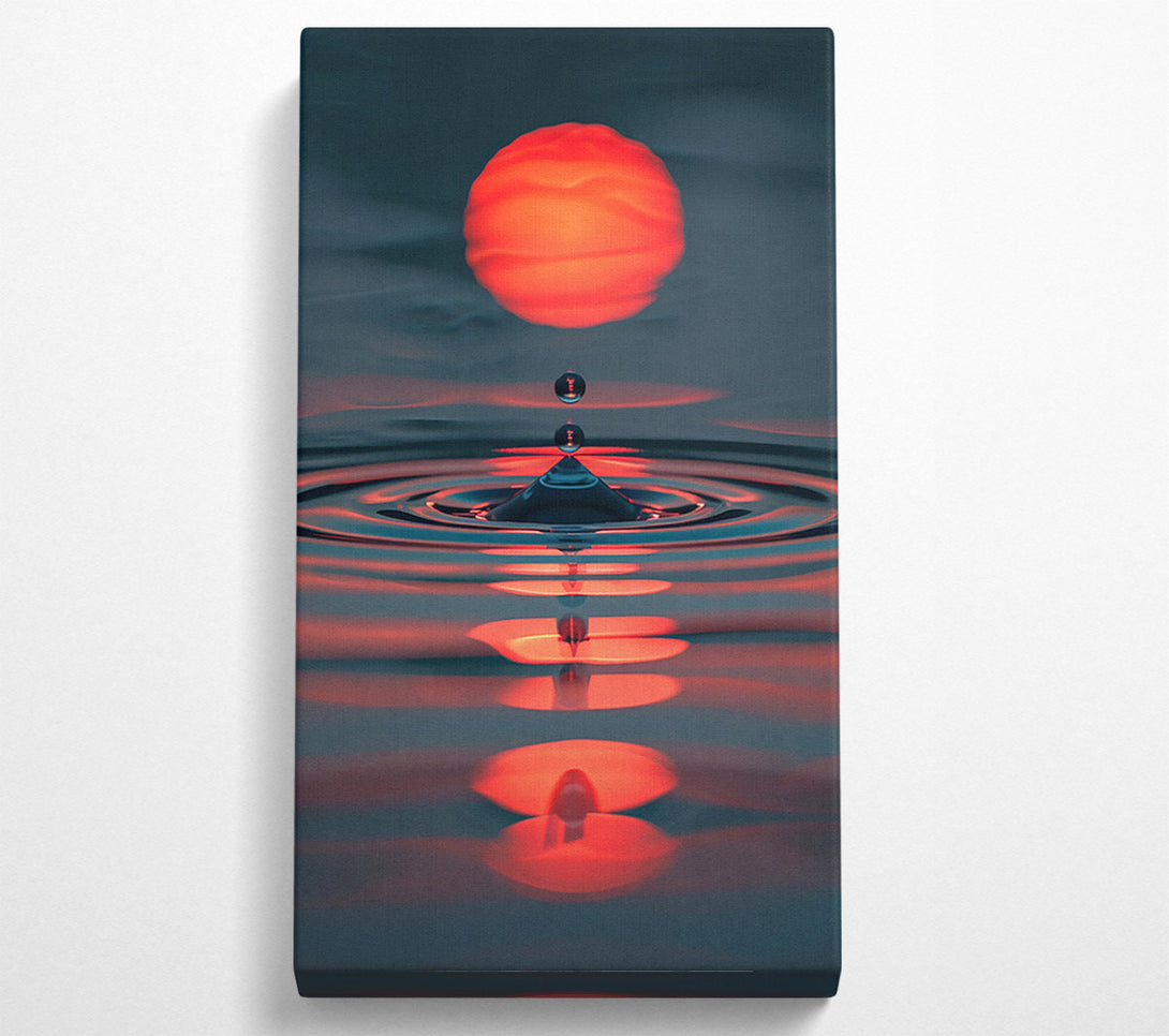  A Canvas Print of Crimson Water Drop Reflection Canvas Print