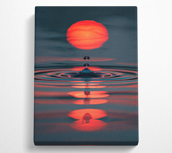  A Canvas Print of Crimson Water Drop Reflection Canvas Print