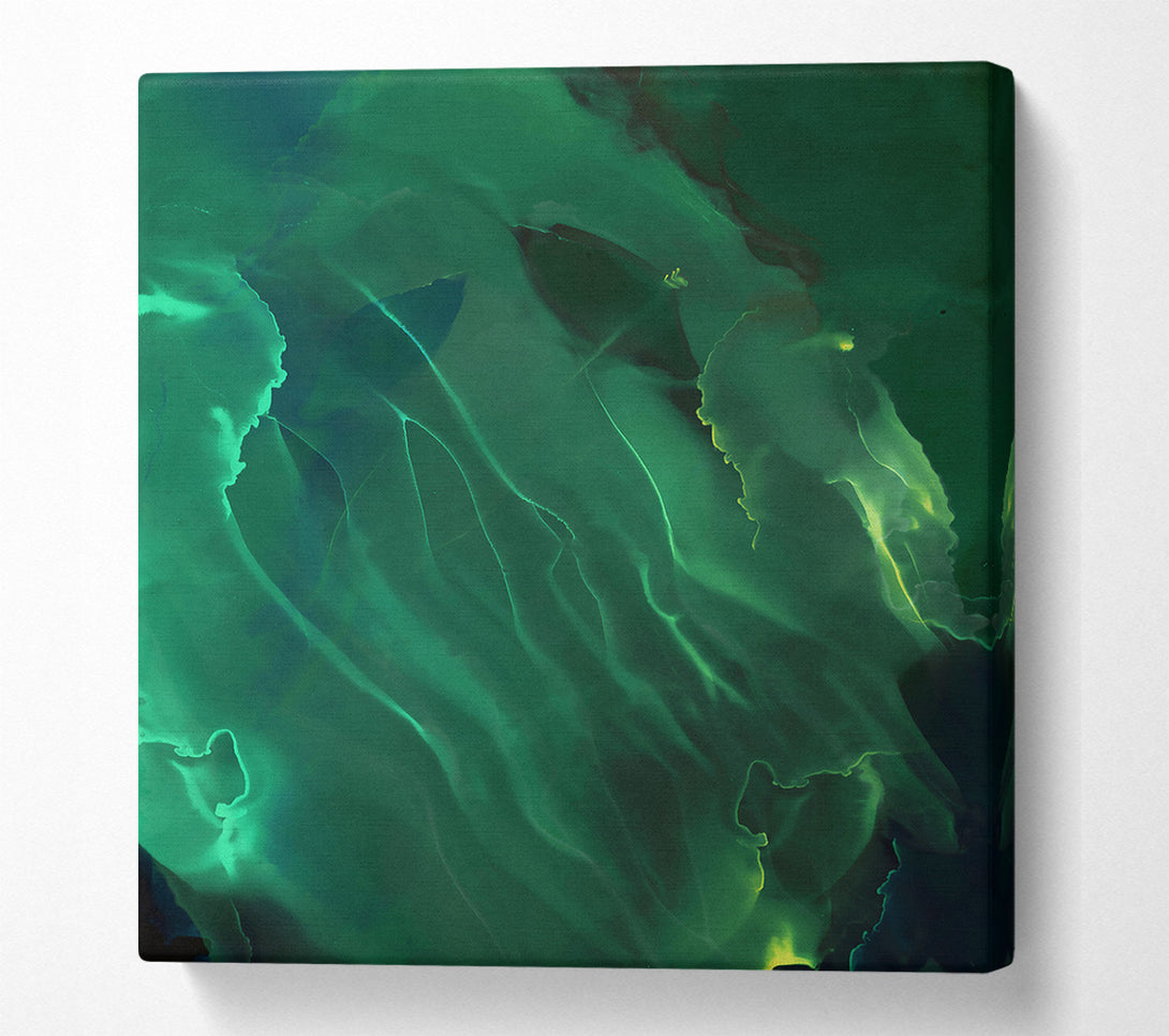  A Canvas Print of Emerald Flowing Hues Canvas Print