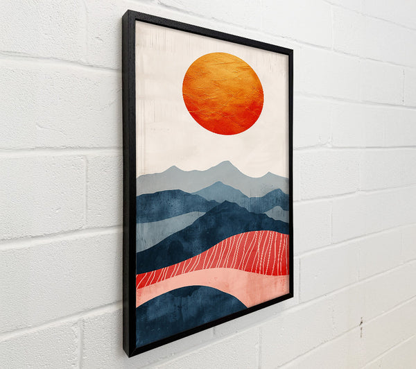Red Sun Mountainscape