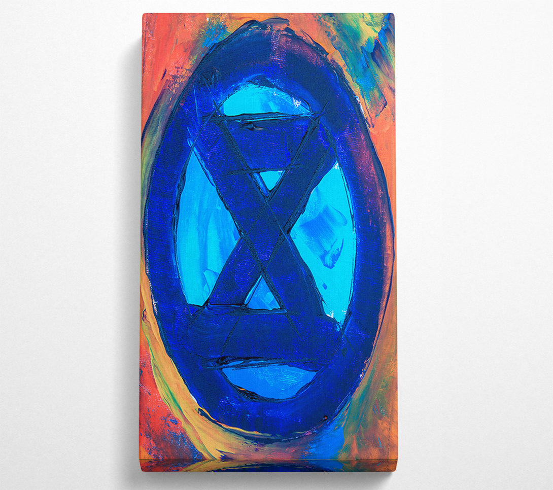  A Canvas Print of Blue Canvas Crossroads Canvas Wall Art