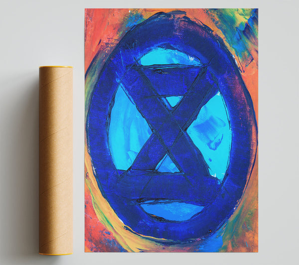 Blue Canvas Crossroads Poster